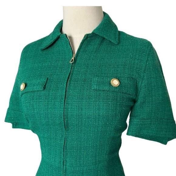 Sandro Green Short-Sleeve Jumpsuit - Picture 4 of 8